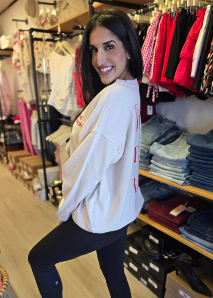 "Trust Jesus" Ivory Sweatshirt