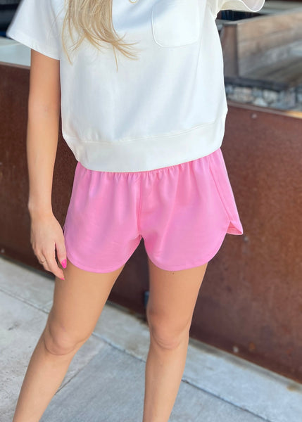 Play Time Cotton Candy Pink Shorts