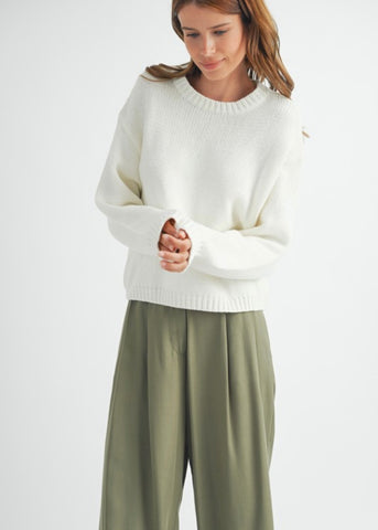 All The Way Home Cream Knit Sweater