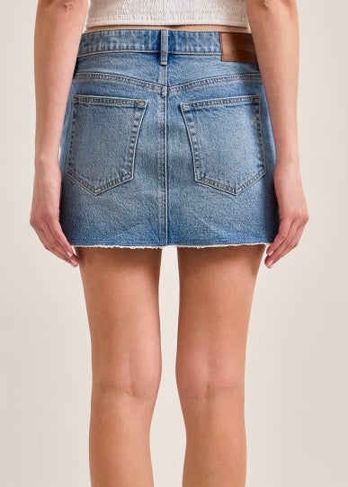 Sophie Mid Rise Denim Mini Skirt