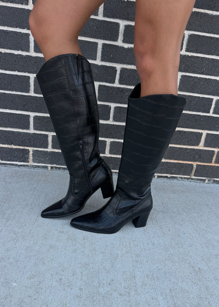 Matisse Kirby Black Croc Boot