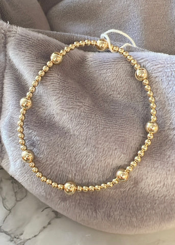 5 MM Gold Filled Muse Med Gold Ball Bracelet