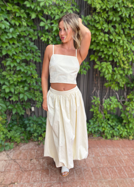 Basking In The Sun Yellow 2 Pc Skirt Set