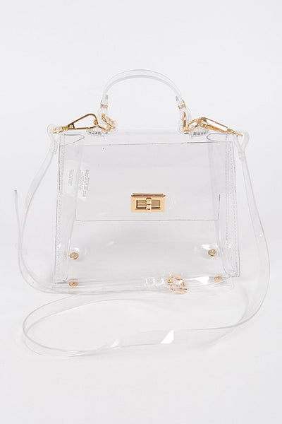 Clear Stadium Satchel Handbag