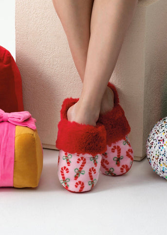 FELICITY CANDY CANE SLIPPERS