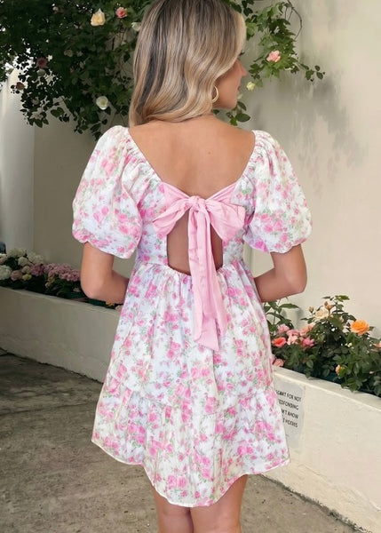 Share The Love Pink & White Floral Mini Dress