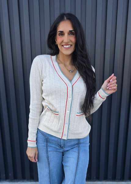 City Beat Ribbed Knit Cardigan