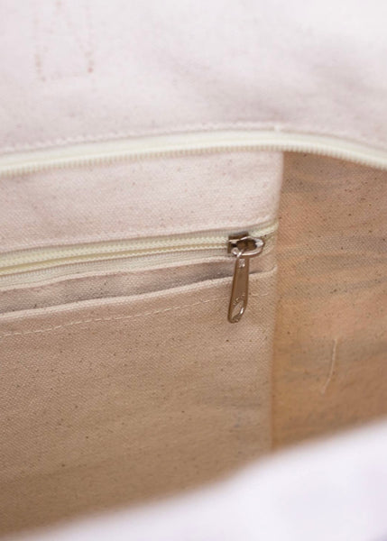 Toledo Tote   Cream/Blue   19x13x5