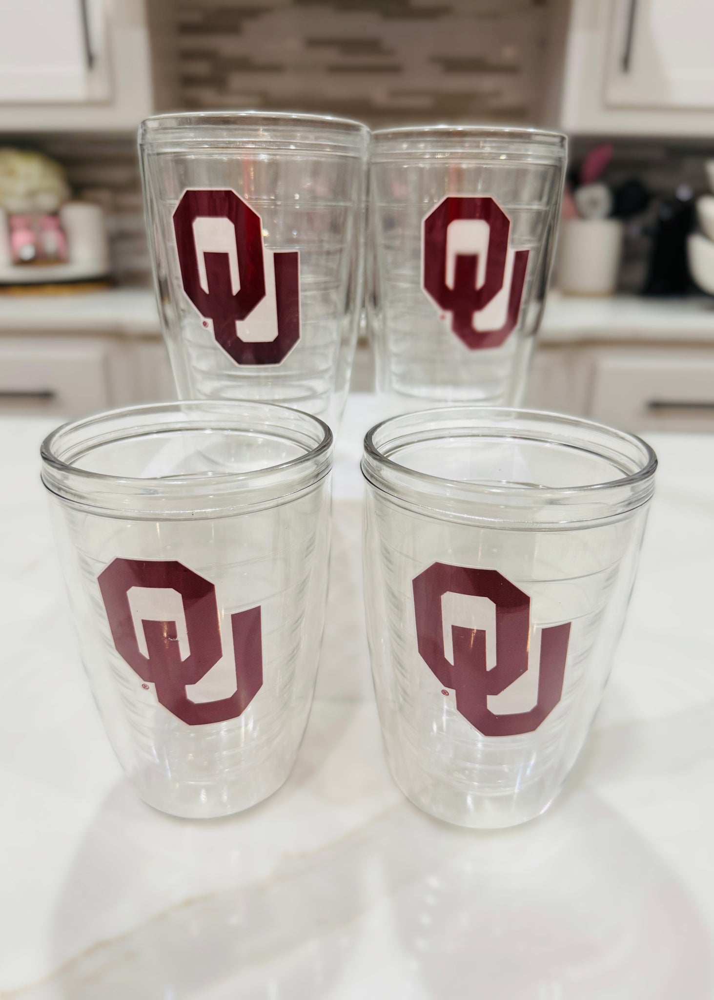 OU SOONERS 4 Pc. Insulated Tumbler Set