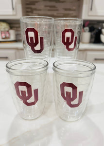 OU SOONERS 4 Pc. Insulated Tumbler Set