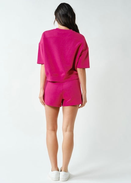 A Walk In The Park Pink 2 Pc Shorts Set