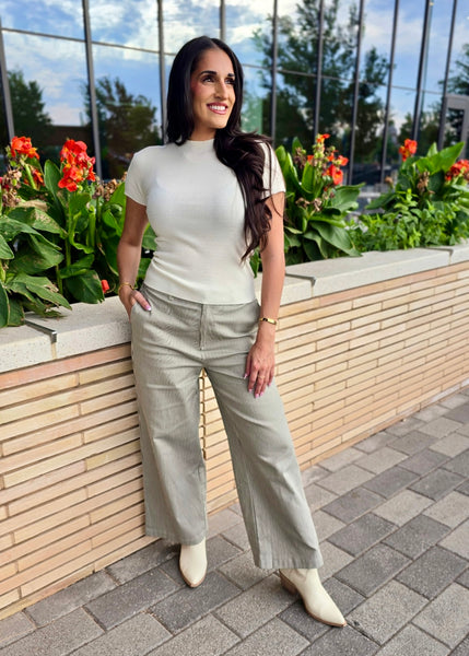 Good Girl Black & White Striped Pant