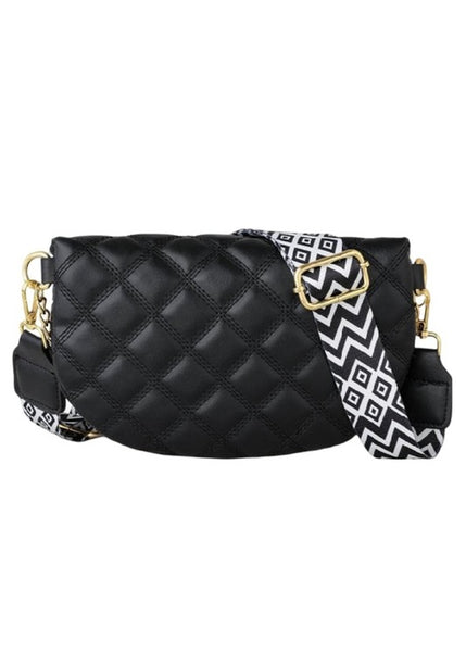 Quilted Black Crossbody Bum Bag