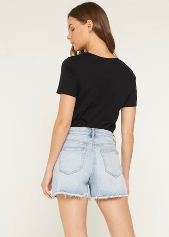 Vega Light Wash Denim Shorts