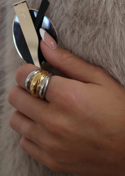 Two Toned Dome Ring