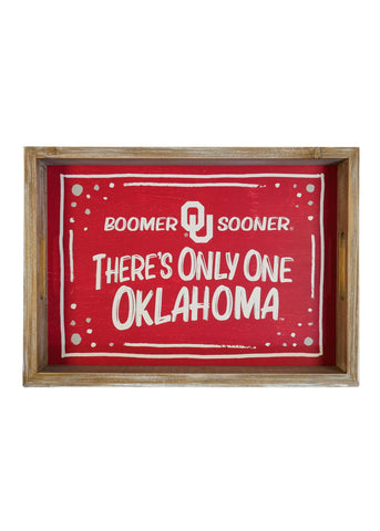 Oklahoma Spirit Wood Rectangle Tray