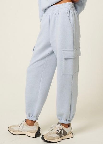 Not Now Lt. Blue Cargo Joggers