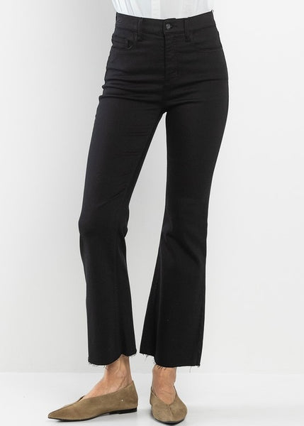 Harper Black Cropped Denim