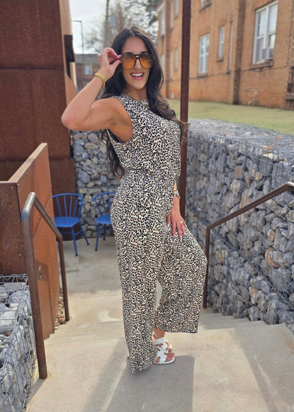 Wild One Leopard Print Straight Pant