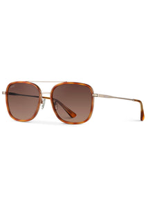 Gia Sunset Tortoise Square Frame Sunglasses