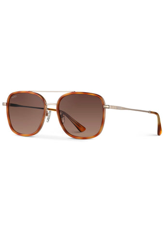 Gia Sunset Tortoise Square Frame Sunglasses