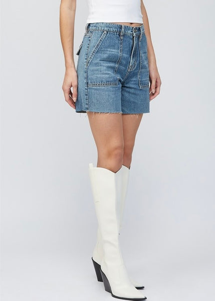 Brinkley Medium Wash Carpenter Denim Shorts