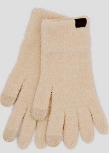 CC Plush Chenille Gloves - Ivory
