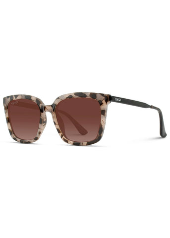 Madison Blush Tortoise Square Frame Sunglasses-Polarized