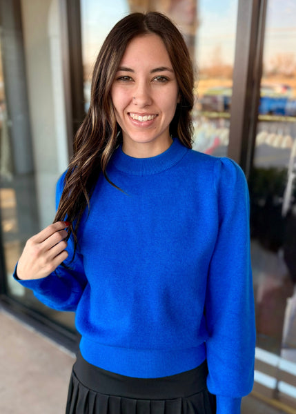 It's A Priority Royal Blue Crewneck Sweater