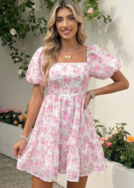Share The Love Pink & White Floral Mini Dress