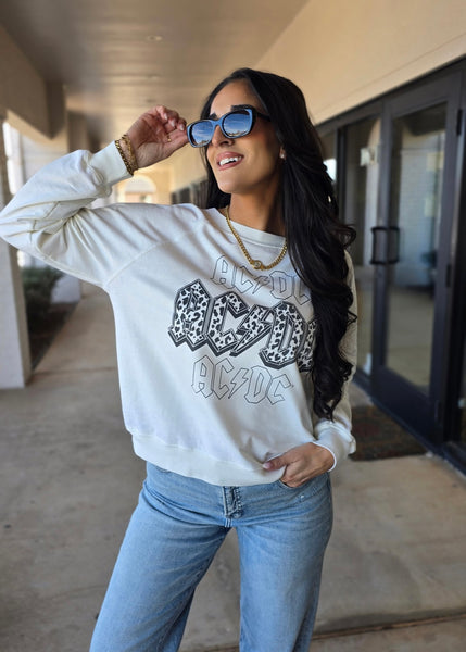 Recycled Karma: ACDC Leopard Sweatshirt