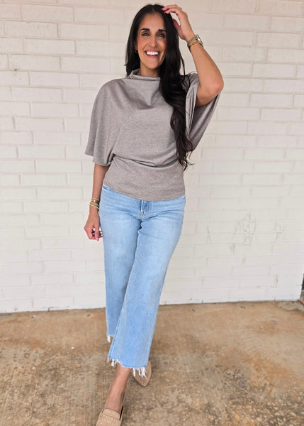 Tomorrow's Plan Mocha Dolman Sleeve Top