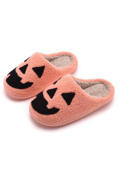 Halloween Pumpkin Fuzzy Slippers