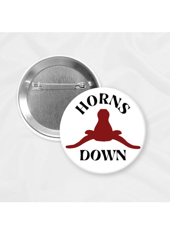 Oklahoma Game Day Button | Horns Down