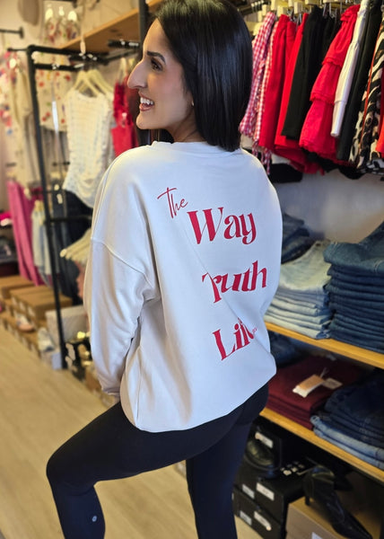 "Trust Jesus" Ivory Sweatshirt