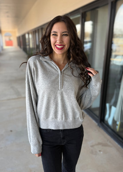 You Are Home Heather Grey Pullover