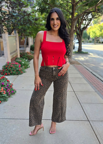 Running Wild Leopard Boyfriend Jean