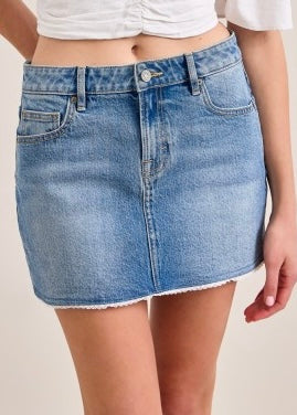 Sophie Mid Rise Denim Mini Skirt