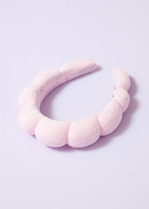 Spa Sponge Terry Towel Scalloped Headband - Pink