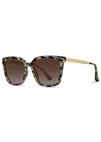 Madison Beige Tortoise Square Frame Sunglasses-Polarized