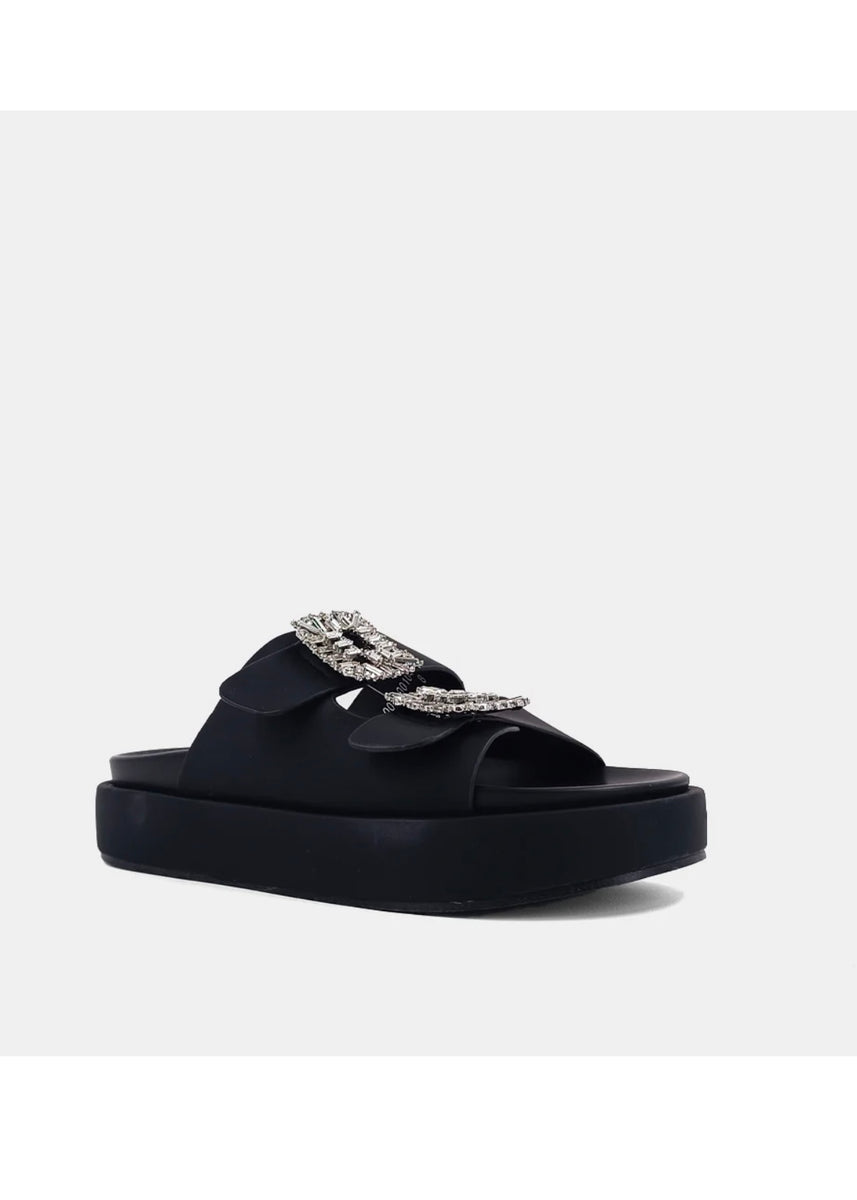 Shu Shop Lola Black Rhinestone Sandal – Pink Attitude Boutique
