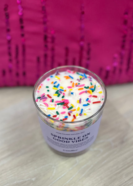 Candier Candles "Sprinkle Good Vibes"