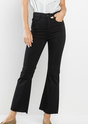 Harper Black Cropped Denim