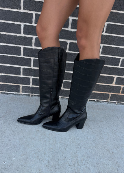Matisse Kirby Black Croc Boot