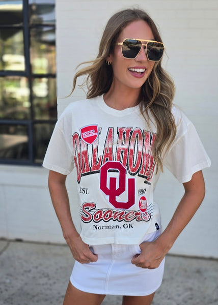 Oklahoma Maddux Multimedia Semi-Cropped Tee