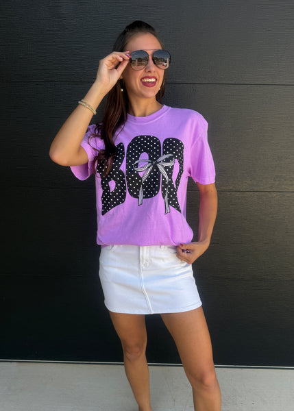 Purple & Polka Dots "BOO" Tee