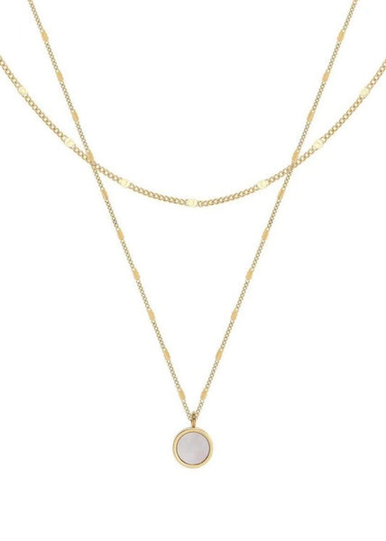 Double Layered charm necklace
