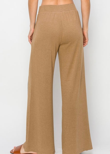 Lounge Love Mocha Ultra Soft Wide Leg Pant