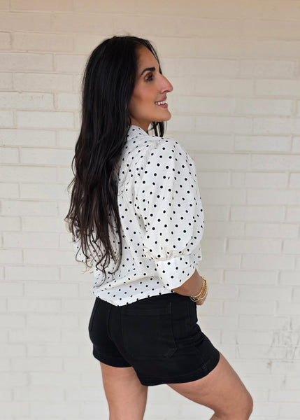So True Black Denim Shorts