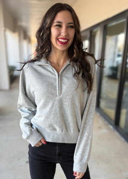 You Are Home Heather Grey Pullover